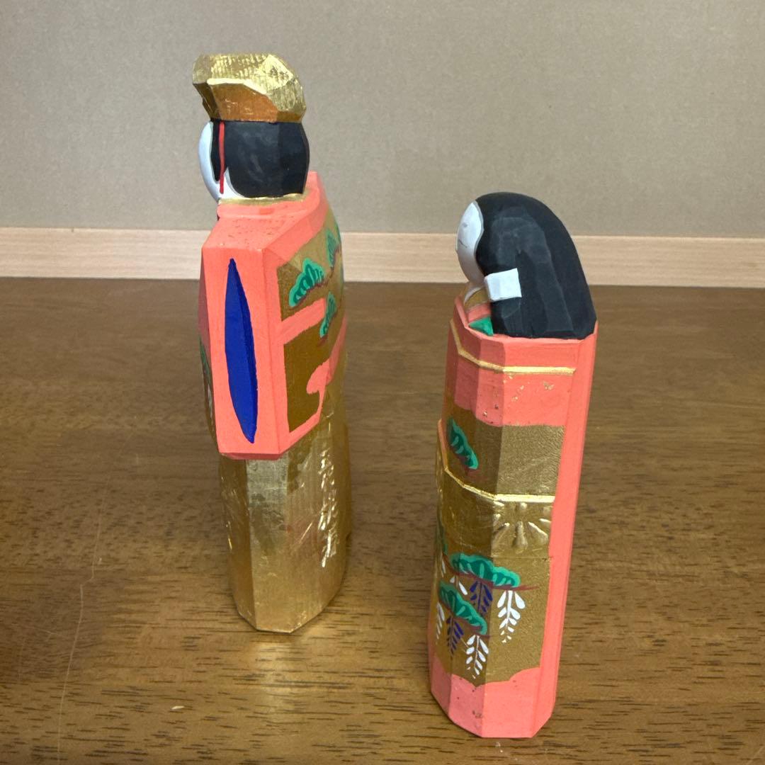 雛人形　一刀彫　瀬谷桃源