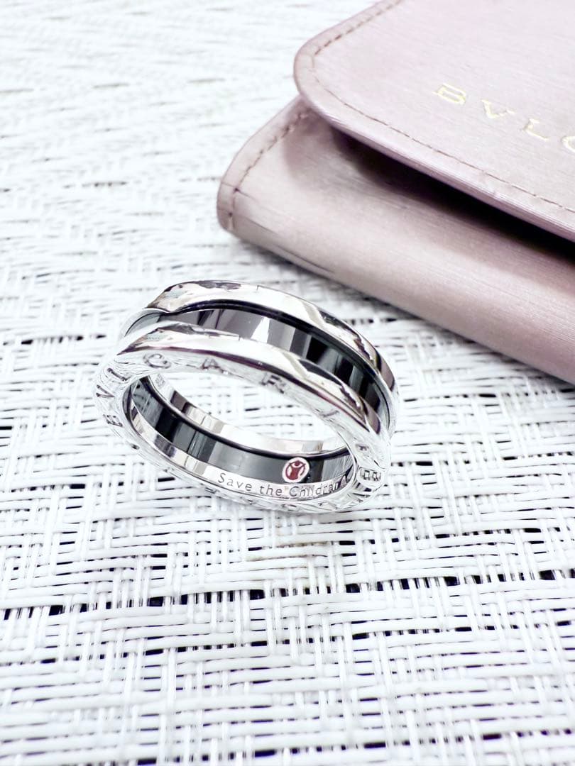 ブルガリ セーブザチルドレン 18号 リング　指輪　59 セラミック　925