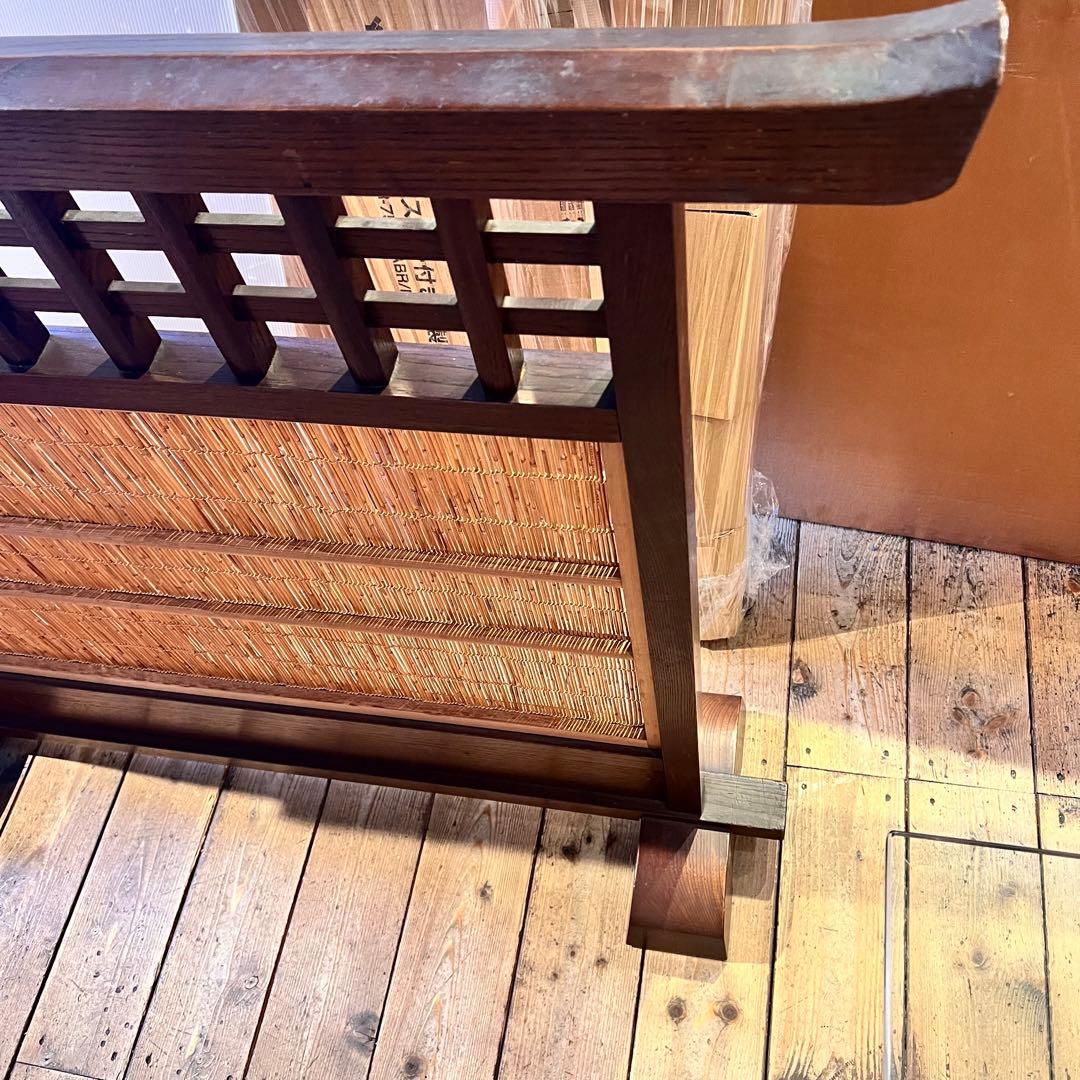 木製 衝立 自立式 障子 戸 間仕切り 和 古家具 古民具 高級 材木 天然