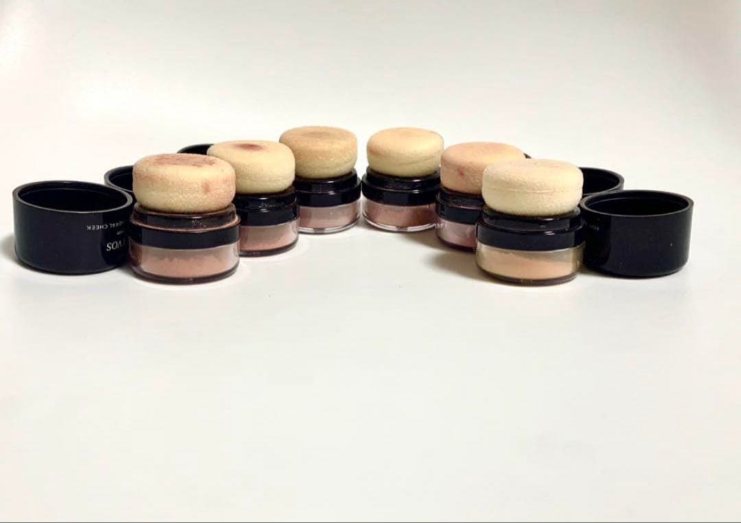 未使用 鏡付き ETVOS ポンポン　ミネラルチーク 6点セット