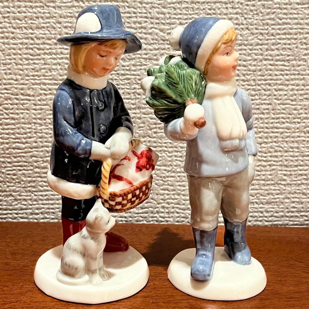 美品　クリスマス　アンナ　フレデリック　ロイヤルコペンハーゲン　人形　陶器　置物