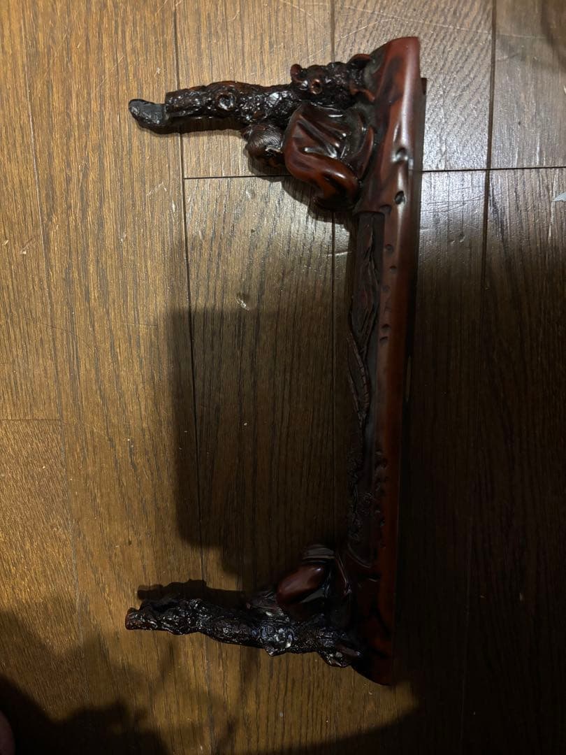 木製ストライプ仏像