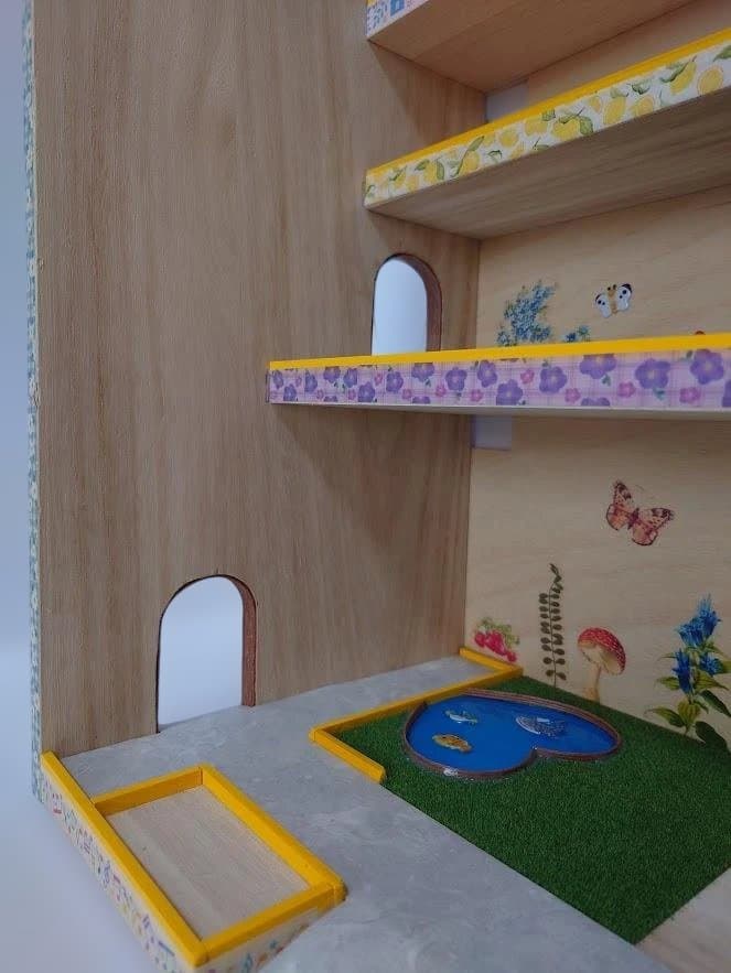 トミカ木製手作り駐車場（スモ－ルイエロ－）SY02