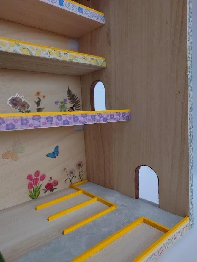 トミカ木製手作り駐車場（スモ－ルイエロ－）SY02