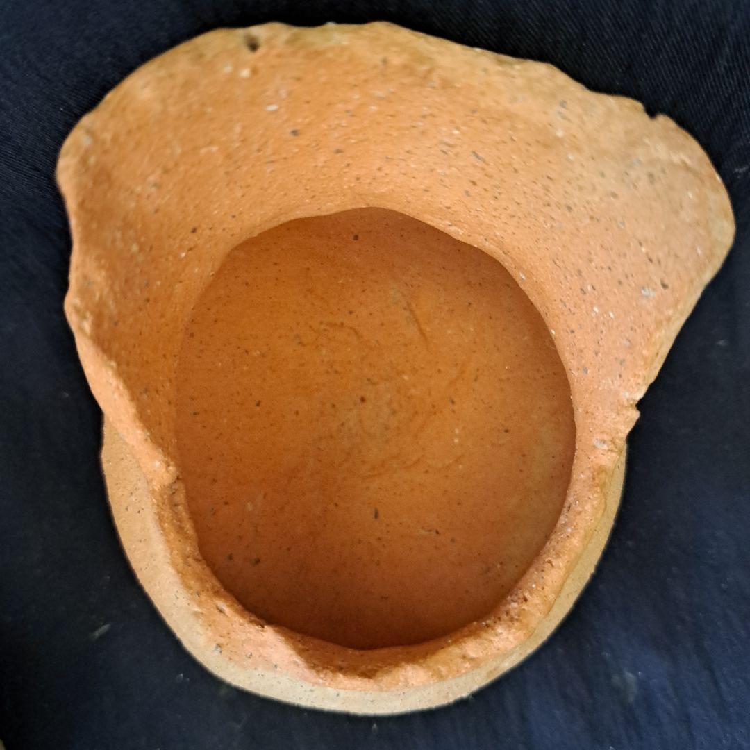 「弥生土器に花を活ける①」 弥生種壺-祭器(直径8.5cm) 2客セット 骨董ア