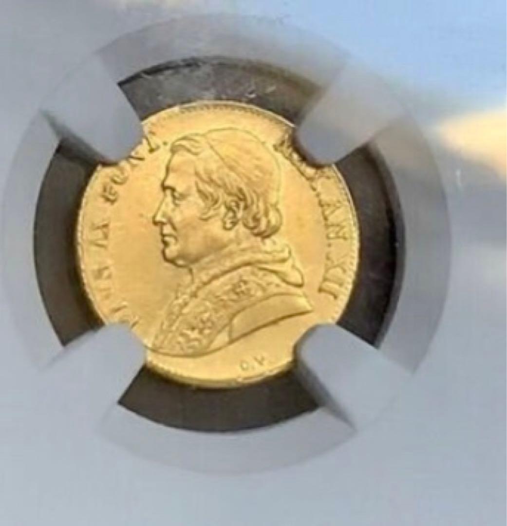 金貨 世界3枚 イタリア 1858年 ゴールド  鑑定品 アンティーク