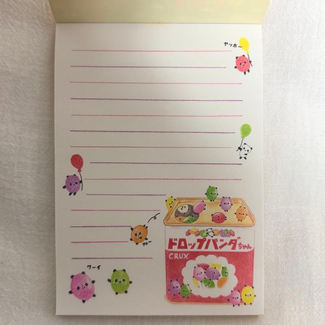 平成レトロ ドロップパンダ メモ帳 CRUX シール付き