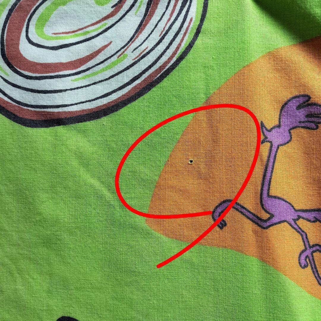 70s ビンテージ ロードランナー コヨーテ フラットシーツ ワーナー グリーン