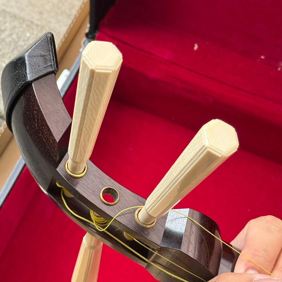 三味線　バチ　三絃駒　ハードケース 　和楽器　弦楽器