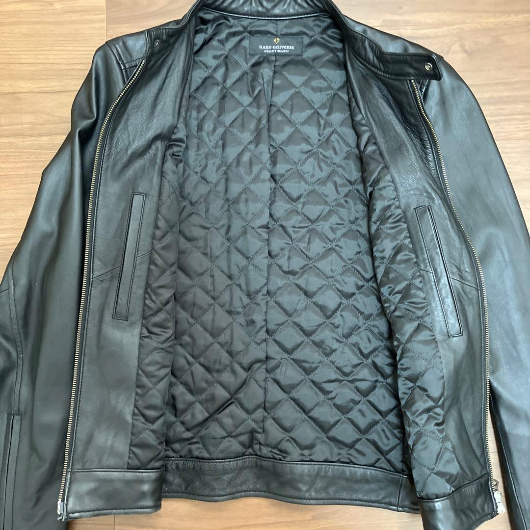 ナノユニバース　レザージャケット　革ジャン　羊革