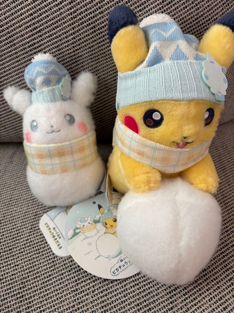 ポケモン　ピカチュウ 雪だるま　雪遊び　ぬいぐるみ セット