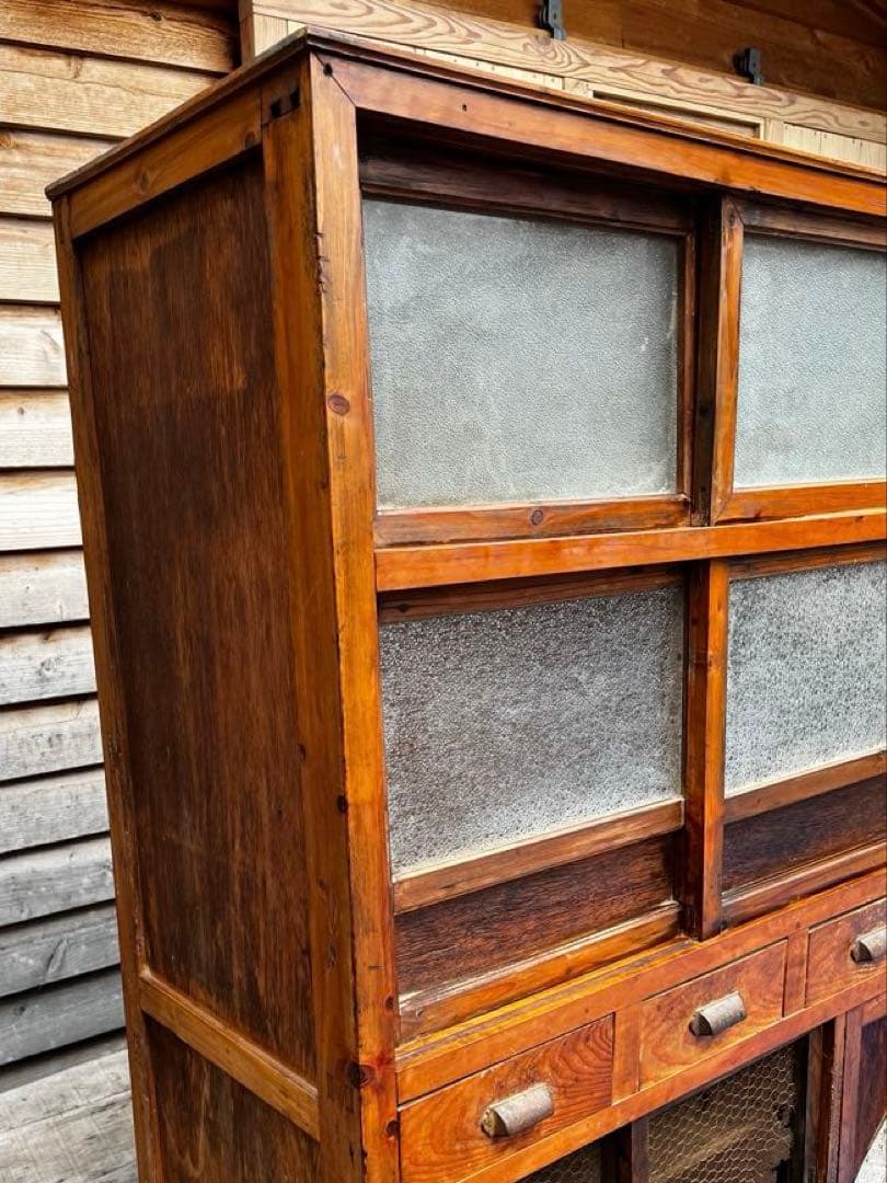 値下げ❗️古道具 食器棚 カップボード 水屋 アンティーク たんす 古物