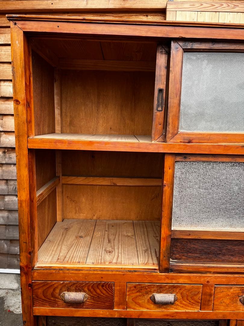 値下げ❗️古道具 食器棚 カップボード 水屋 アンティーク たんす 古物