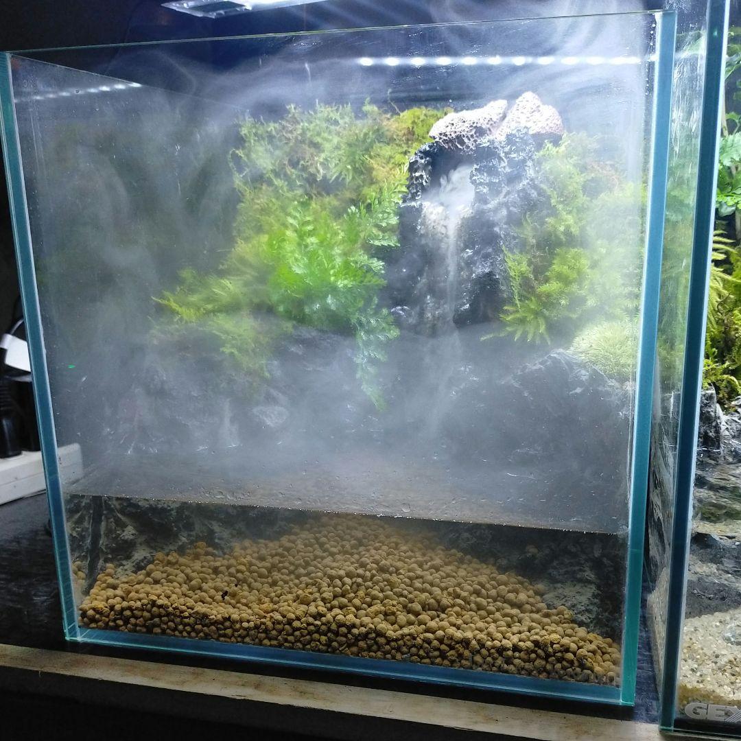 滝と霧の流れるアクアテラリウム　やすぞ〜