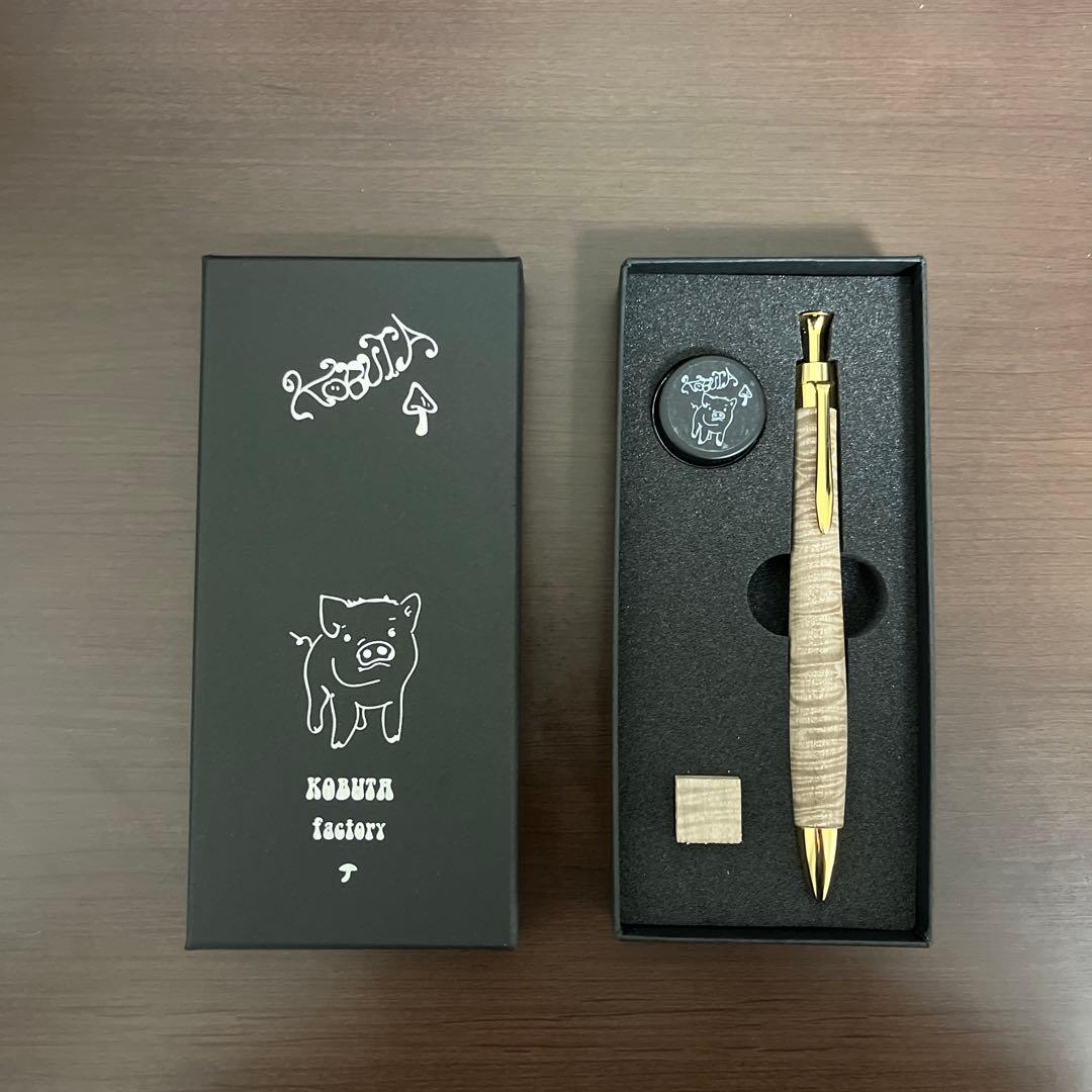 こぶた工房　ジェニュインマホガニー極上杢　ボールペン