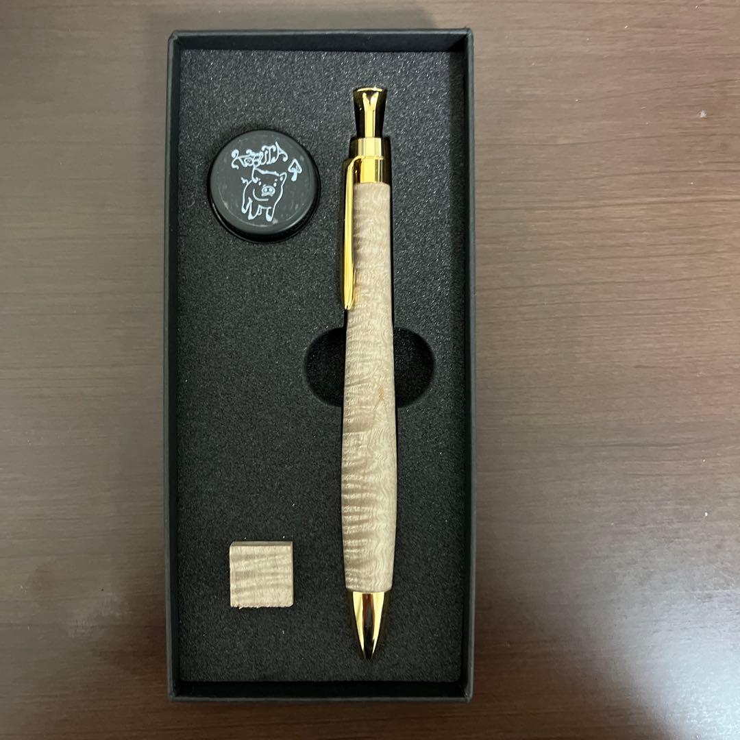 こぶた工房　ジェニュインマホガニー極上杢　ボールペン