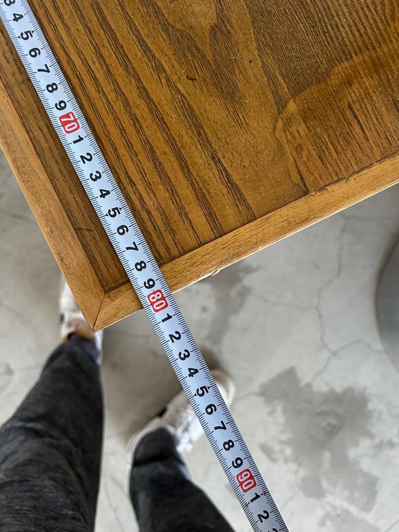 【中古】美容室両面鏡セット面 木製アンティーク 1台 その1