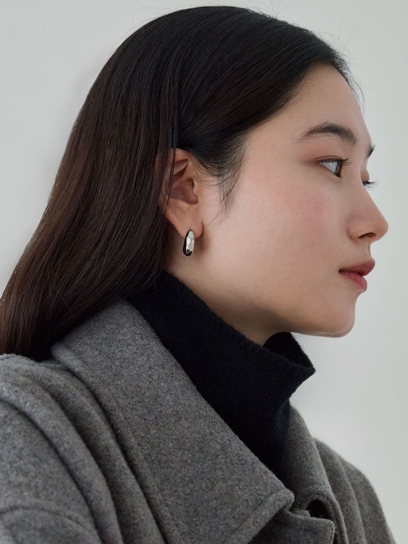 crewre グロッシーペブルピアス　シルバー