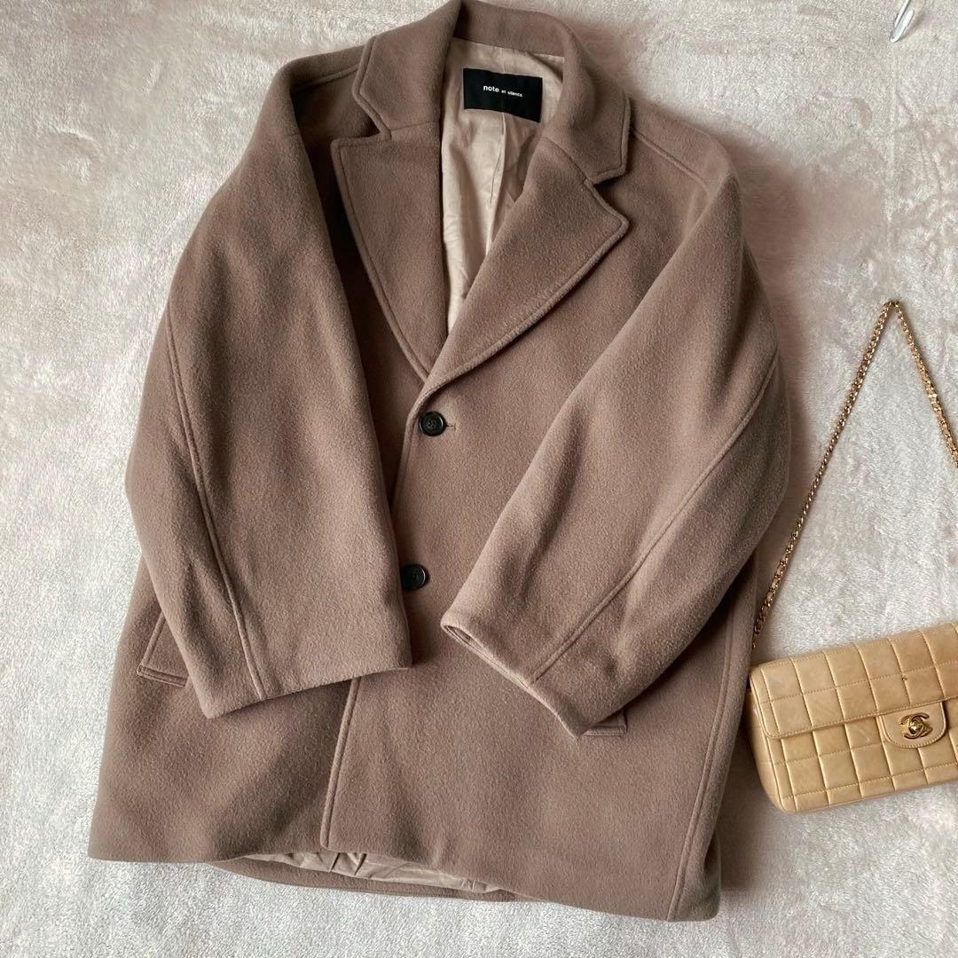 ノートエシロンス＊super120 メルトンウール ボリュームコート
