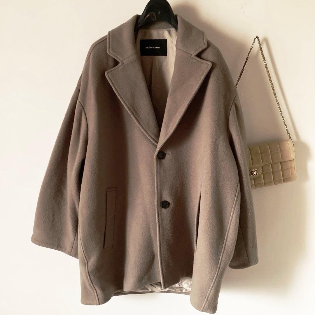 ノートエシロンス＊super120 メルトンウール ボリュームコート