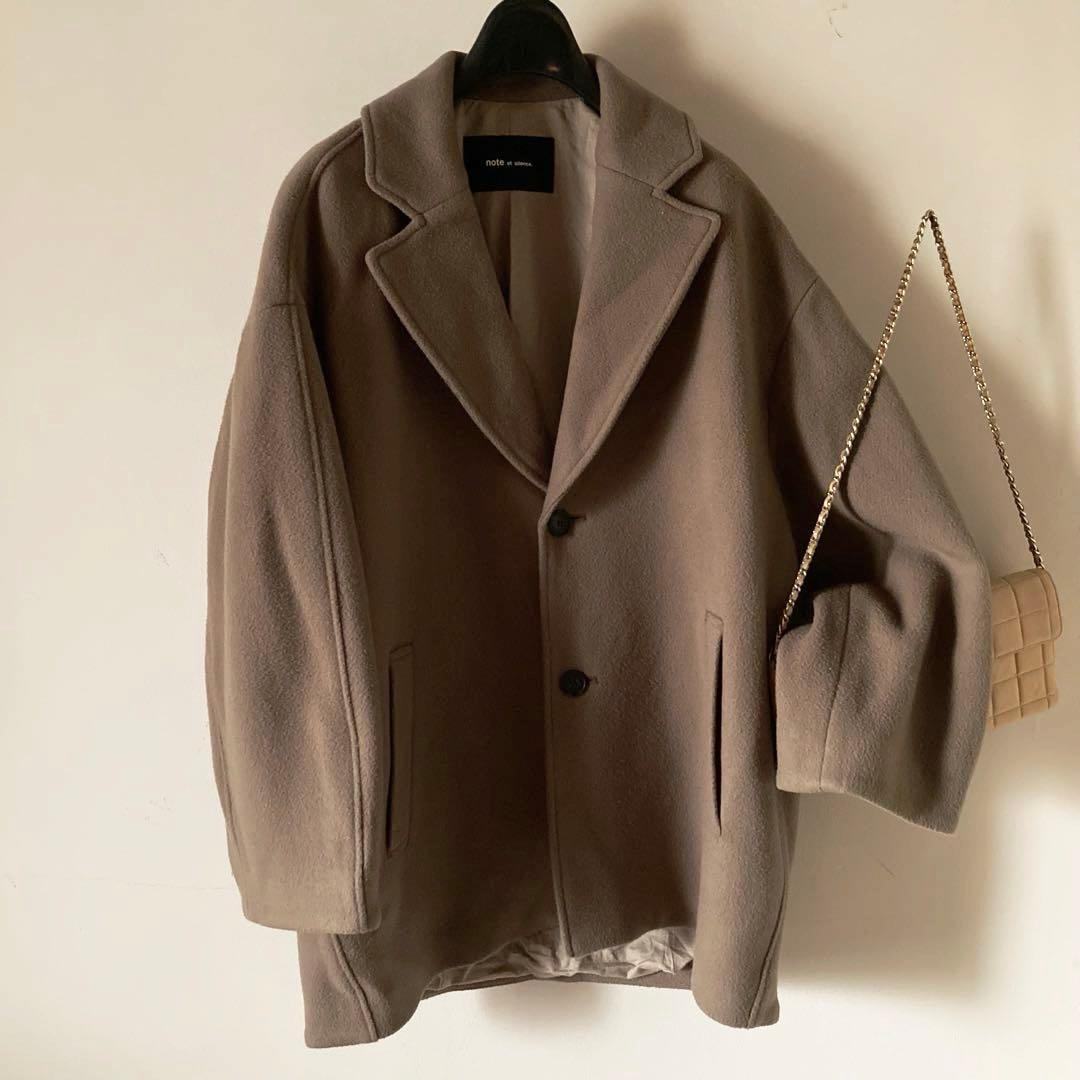 ノートエシロンス＊super120 メルトンウール ボリュームコート