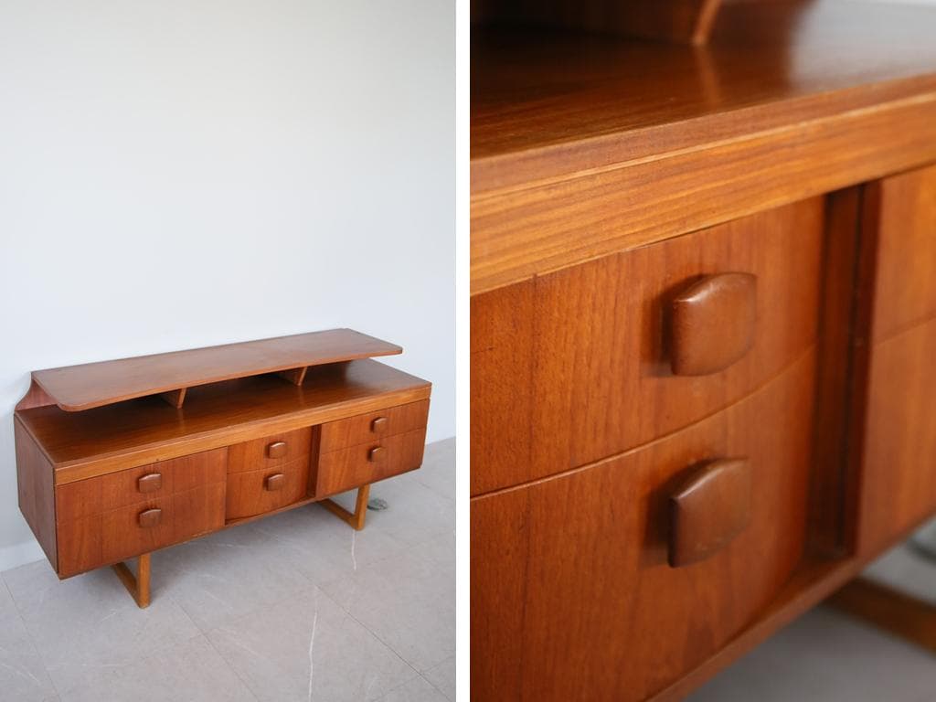 英国アンティークStonehill製サイドボード/木製机テレビ台(91-133)