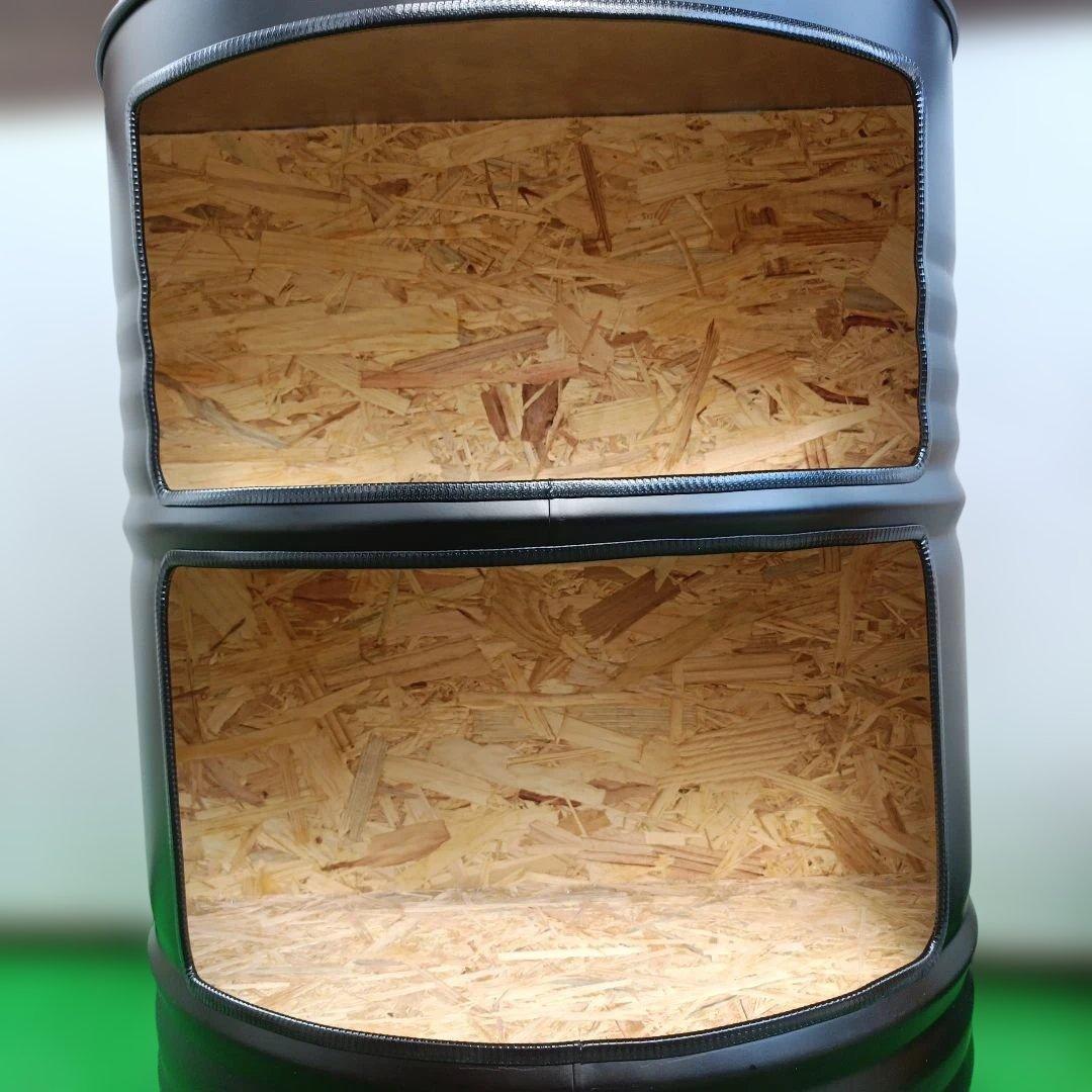 BoreCrew！ドラム缶 ボックス マッドブラック OSB合板