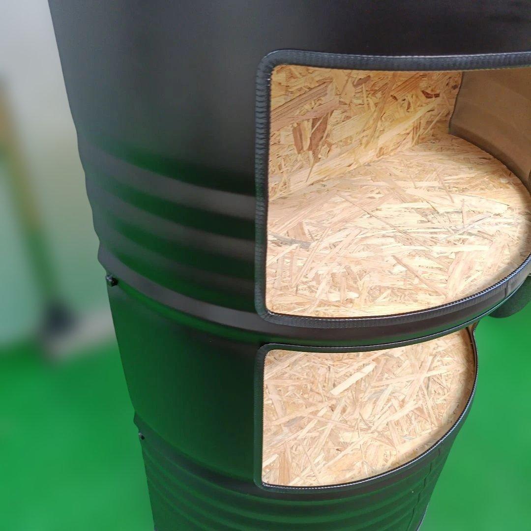 BoreCrew！ドラム缶 ボックス マッドブラック OSB合板