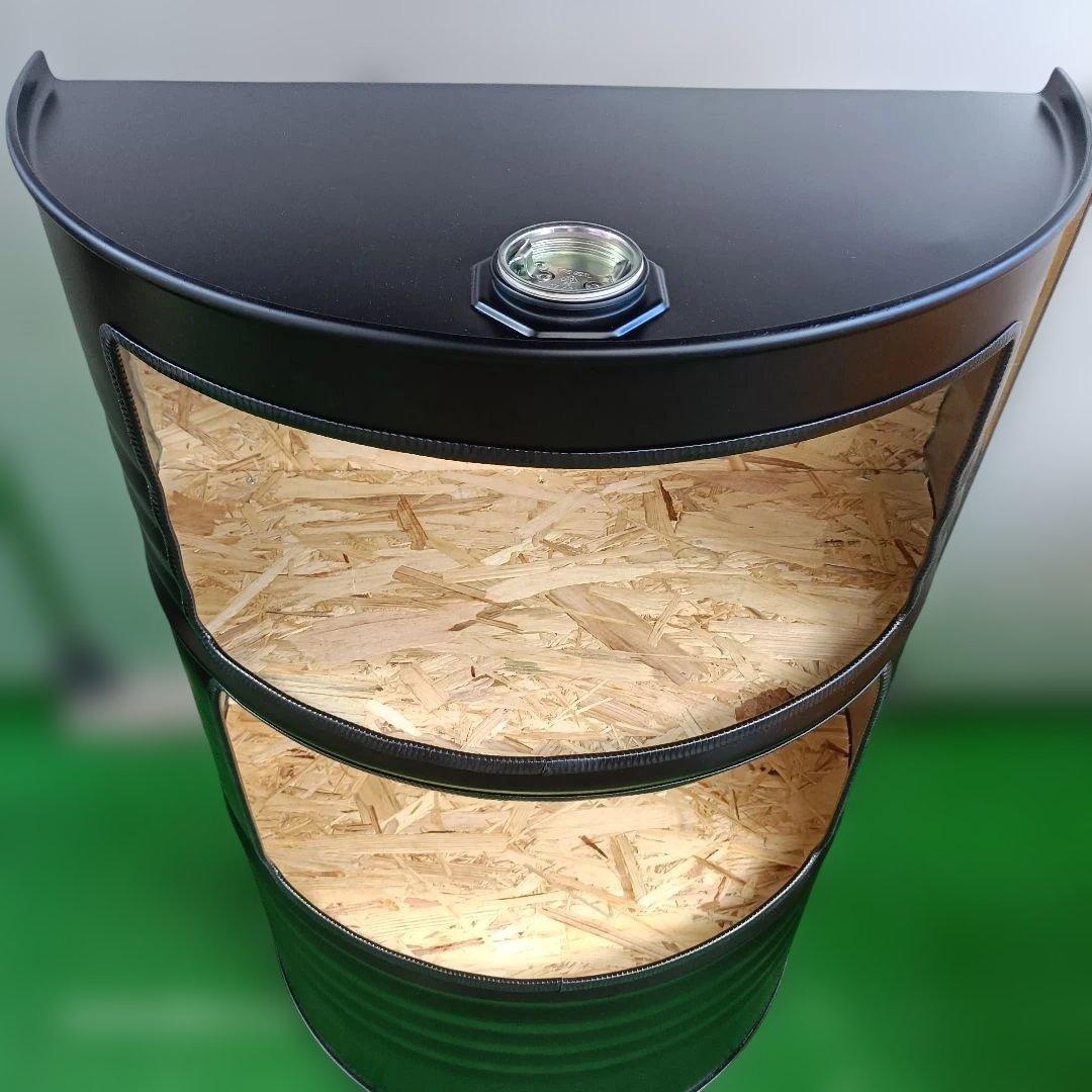 BoreCrew！ドラム缶 ボックス マッドブラック OSB合板