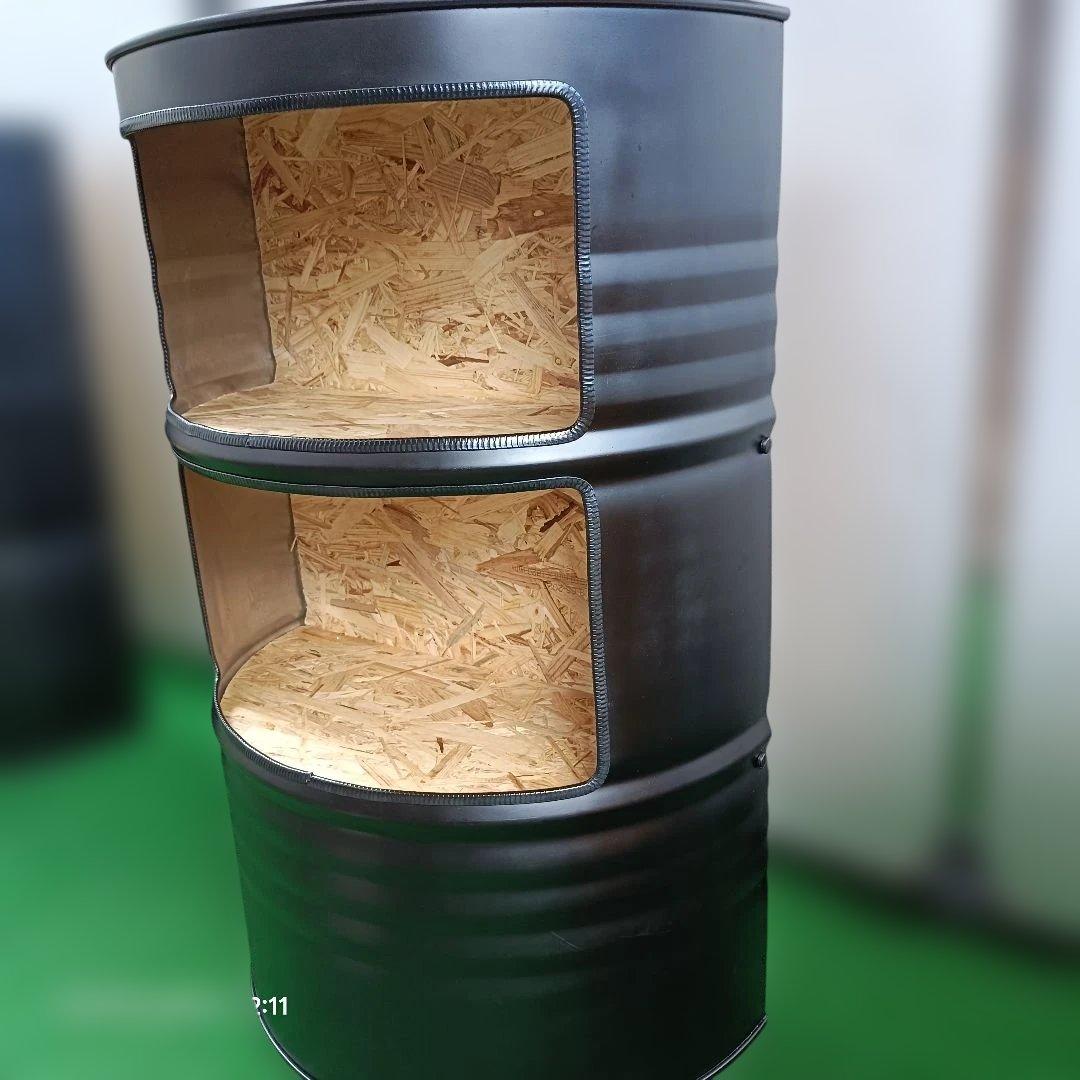 BoreCrew！ドラム缶 ボックス マッドブラック OSB合板