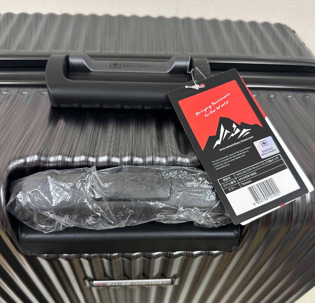 新品 ★ スイスミリタリー スーツケース 105L チタン 28インチ ブラック