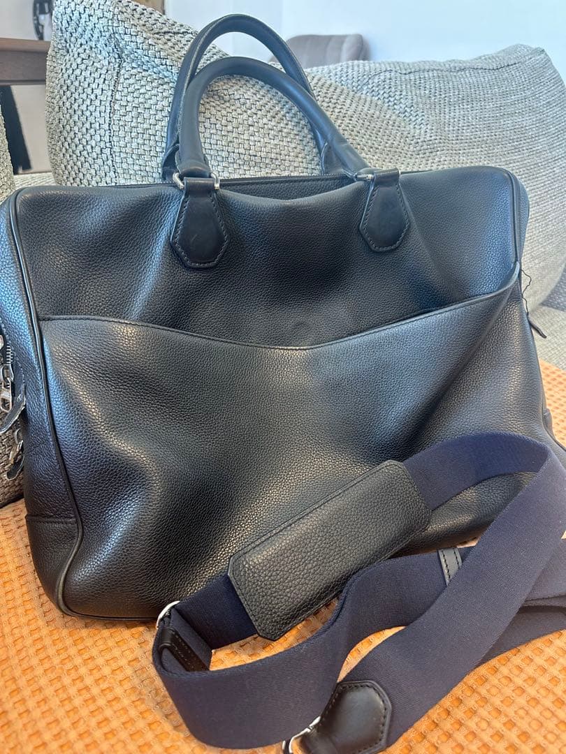 ダンヒル‼️ブリーフケース⭐️2WAY⭐️ブラック‼️定価300000円⭐️シボ革