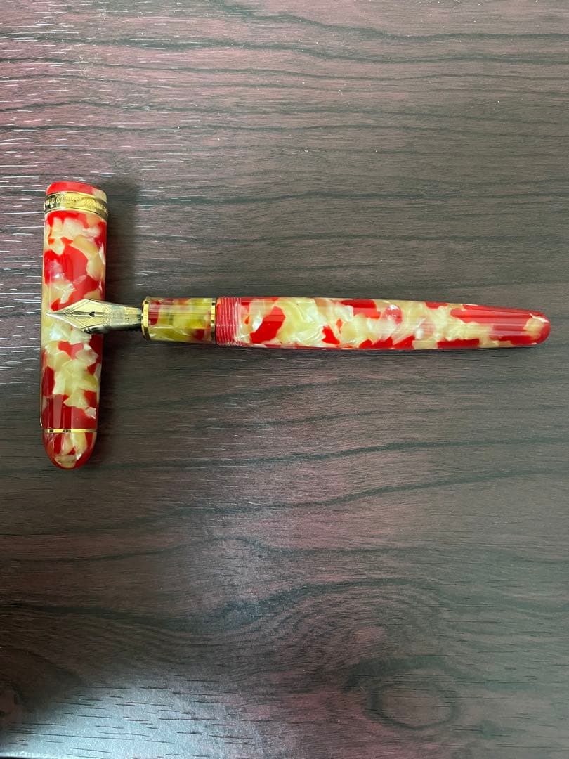 PLATINUM プラチナ 万年筆 3776 セルロイド 金魚 14K