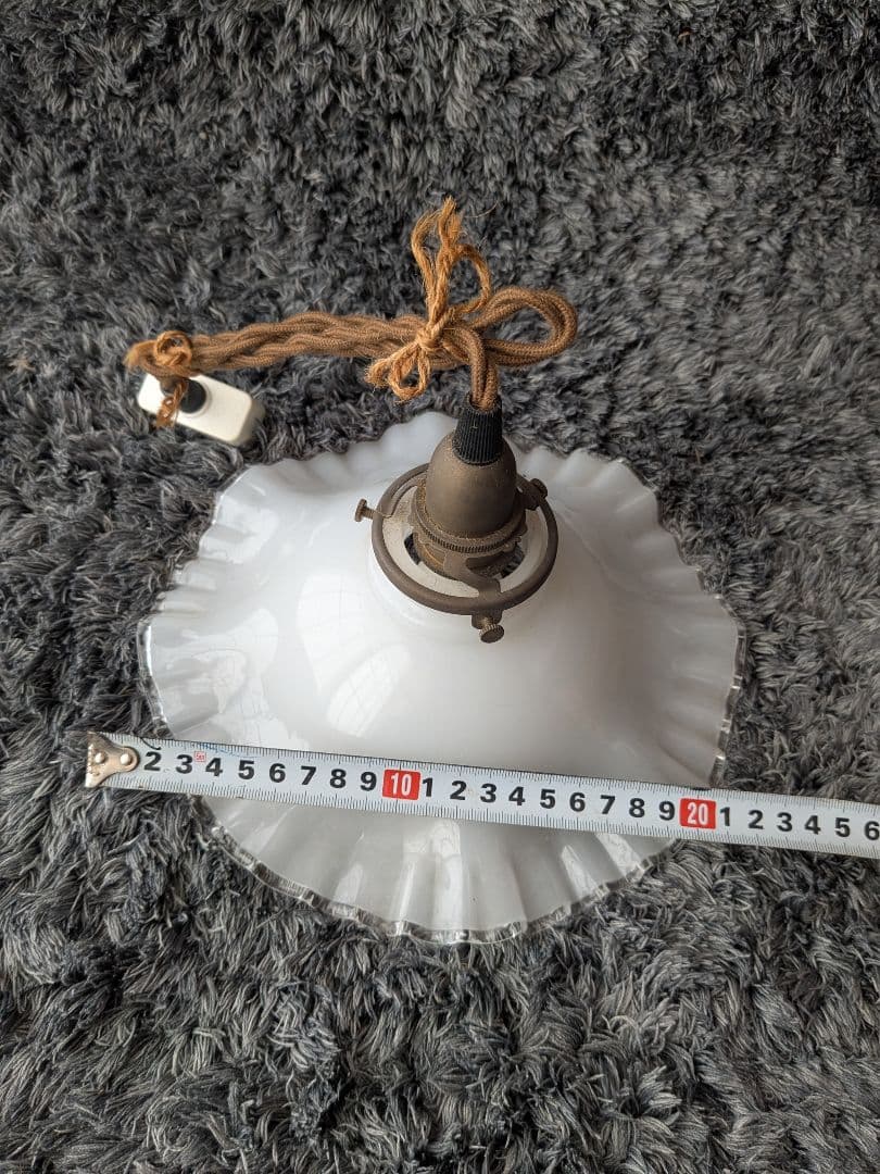 ミルクガラス　ペンダントライト　レトロ照明　レトロモダン