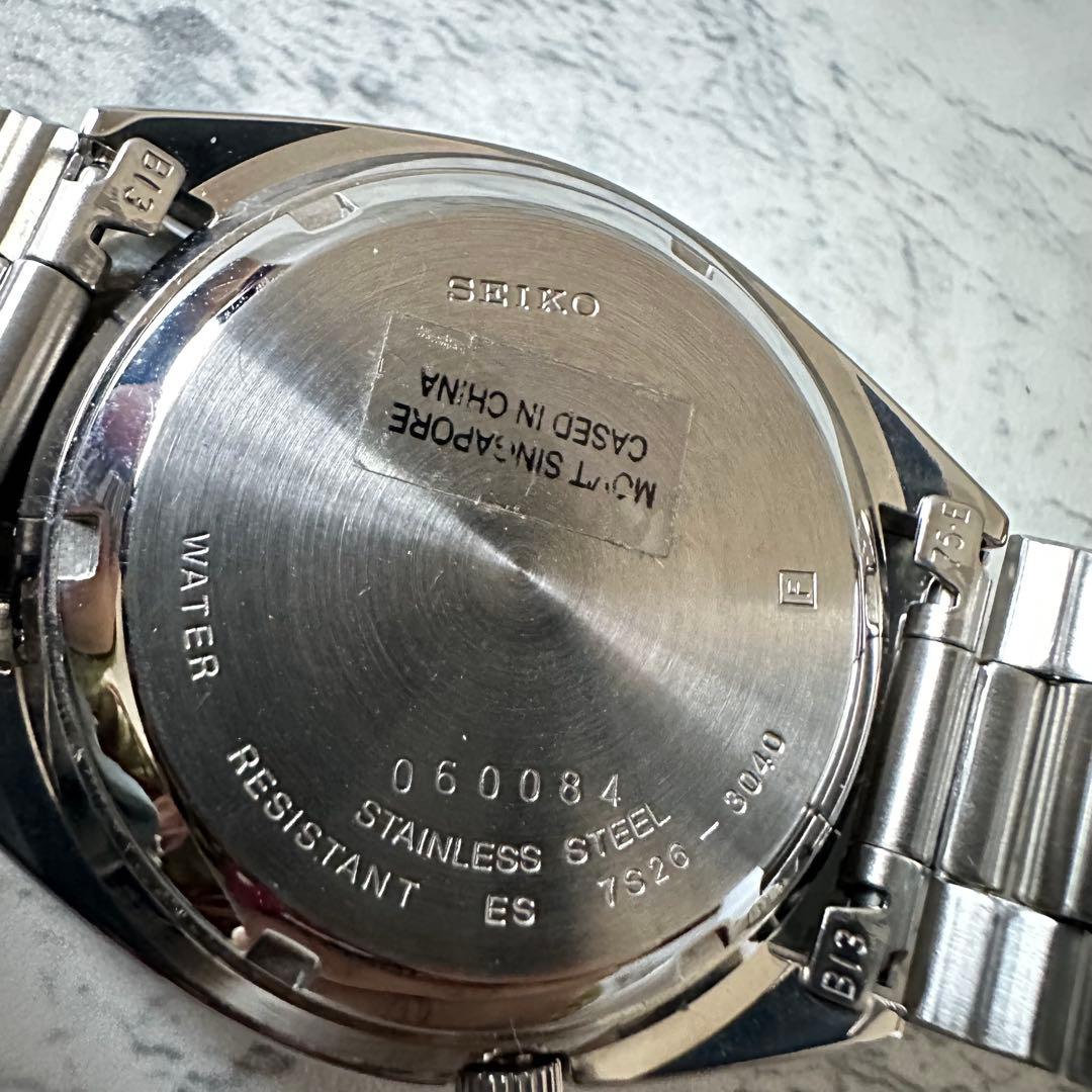 超美品 SEIKO 5 セイコーファイブ ブラック 7S26-3040