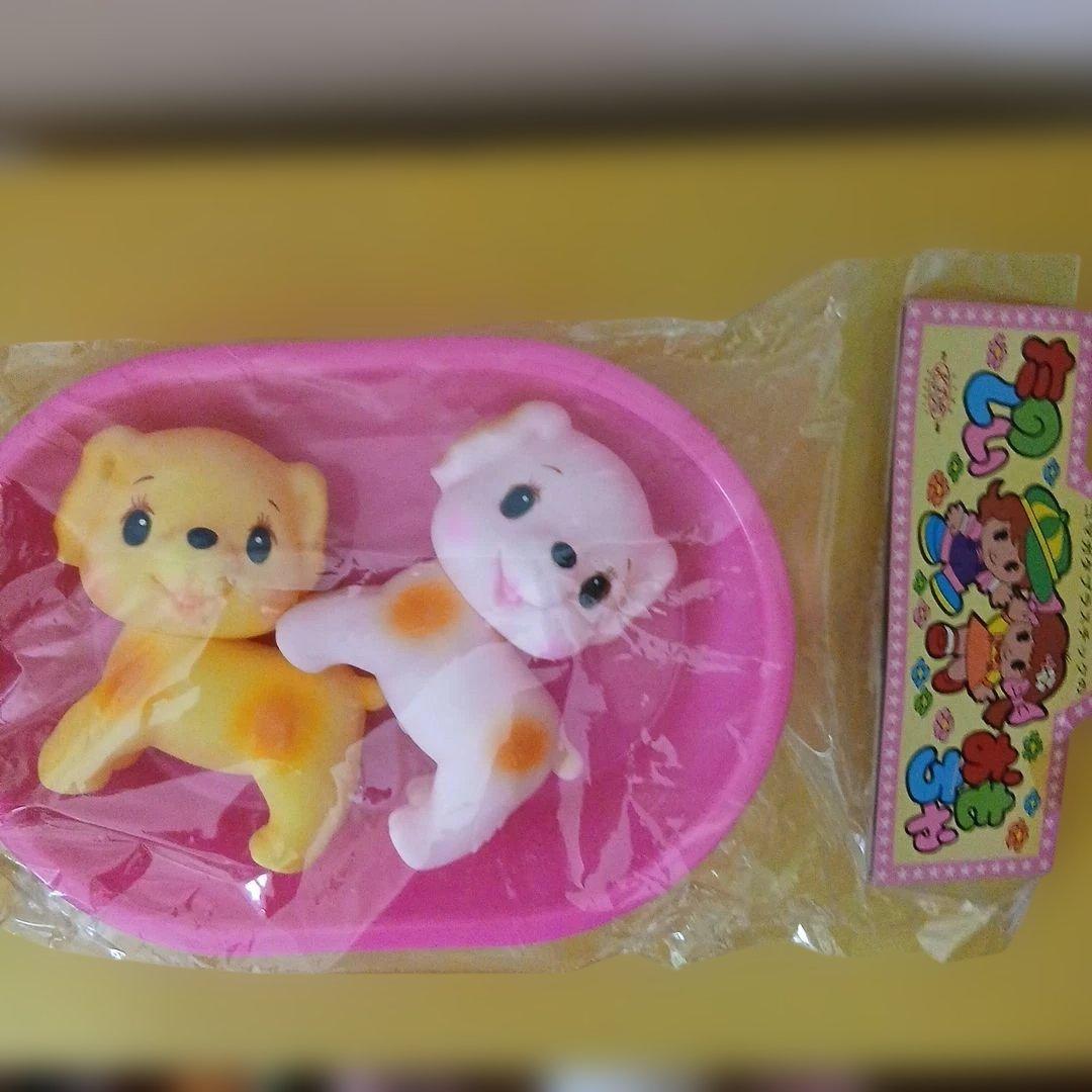 昭和レトロ　わんちゃん　ソフビ　トレー付き　新品未開封