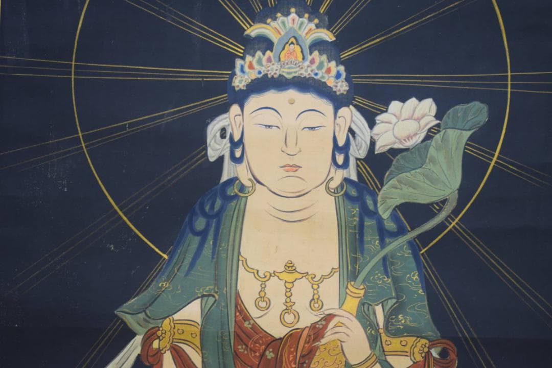 不詳作者不明/観音像図/布袋屋掛軸HE-615