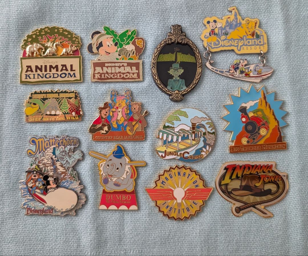 TDL＆WDW アトラクション ピンバッジ