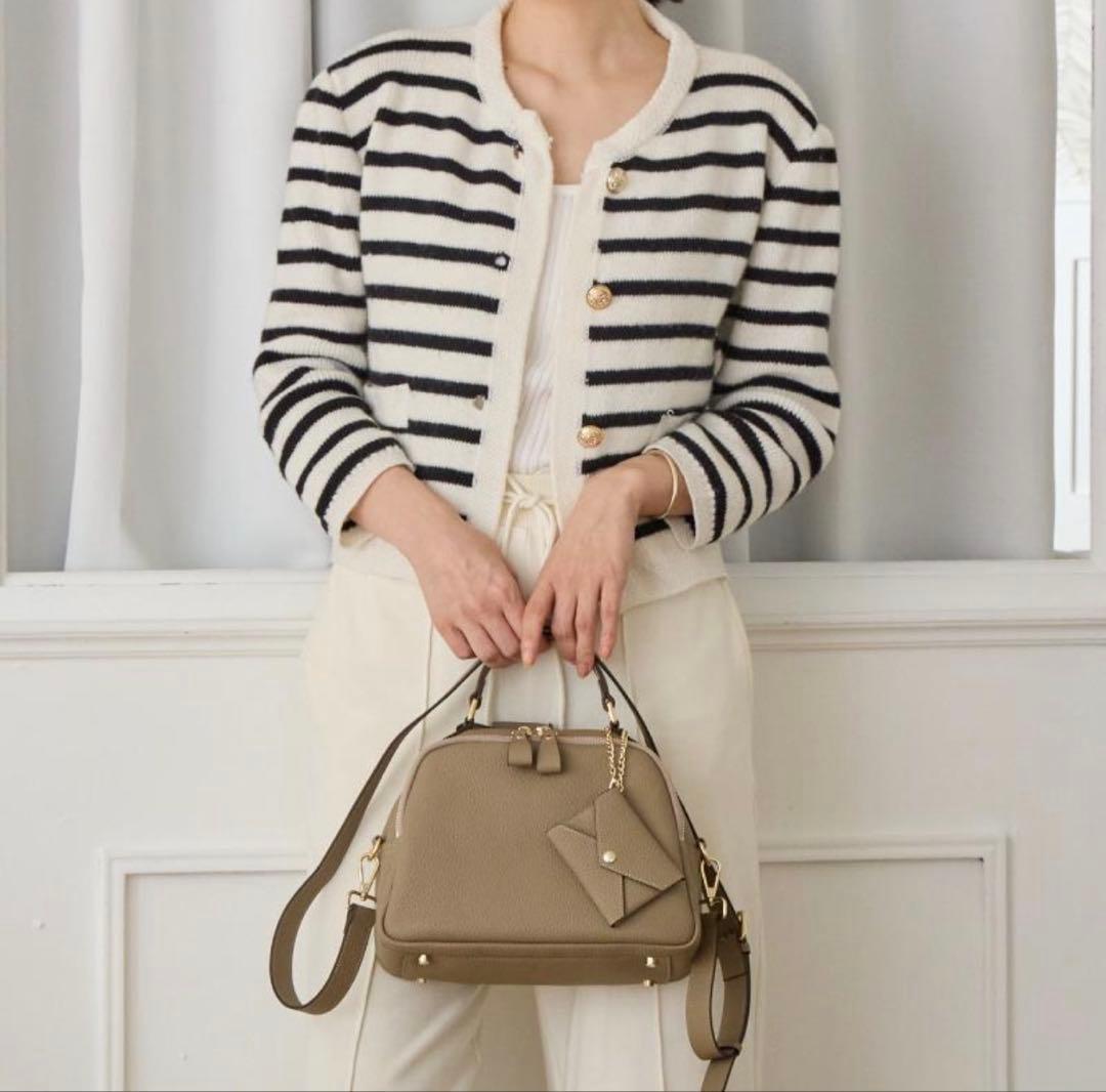 LASIEM（ラシエム） ショルダーバッグ ミニボストンバッグ 本革 グレージュ