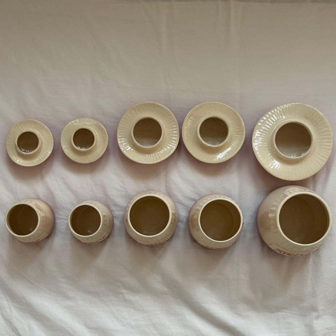 フランスアンティーク きのこ キャニスター 5個セット