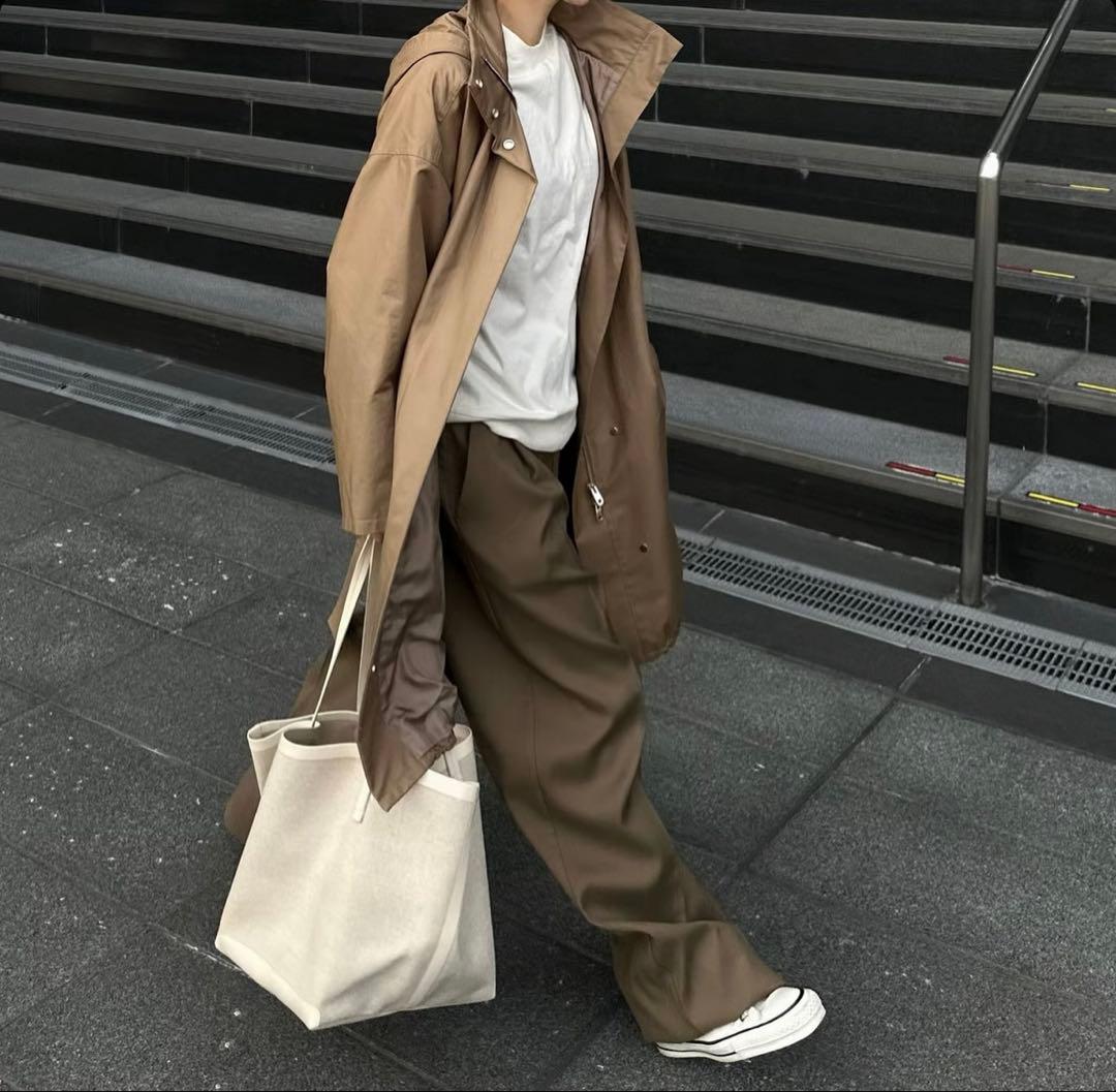 パンツ ok.soon 1tuck casual slacks khaki
