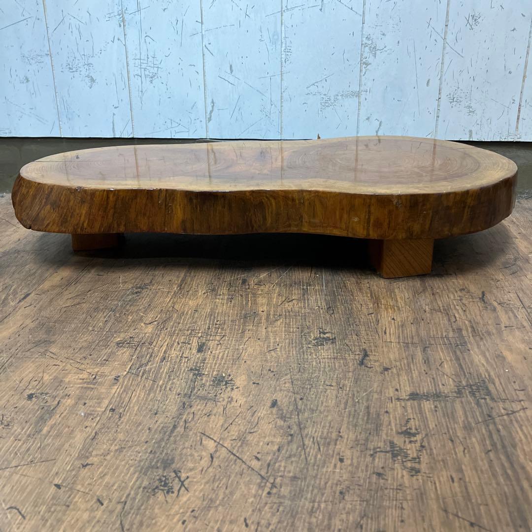 B-3 座卓 木製 花台 飾り台 木目 天然木 無垢材 古民家 民芸品