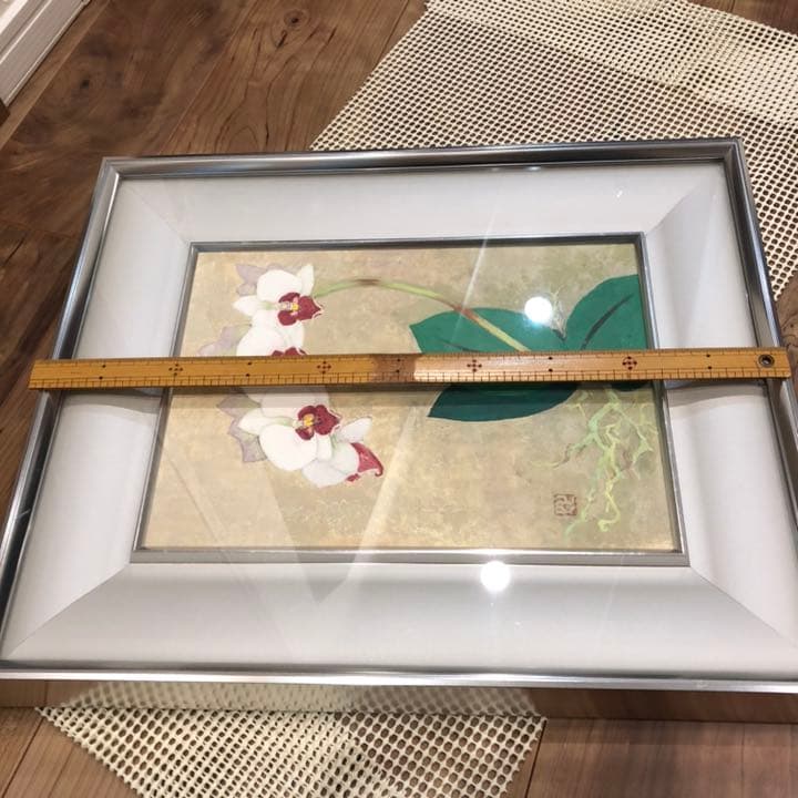 絵画　「日本画」花⓵ 日展出品受賞経験者が描いた一品です(^-^)v