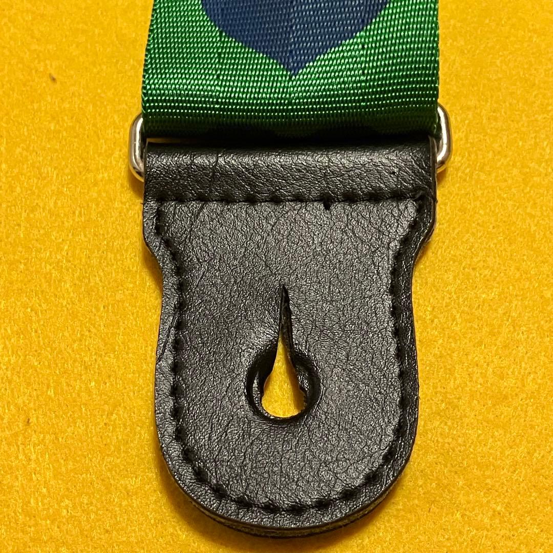 FERNANDES hide グリーンハート ギターストラップ イエローハート