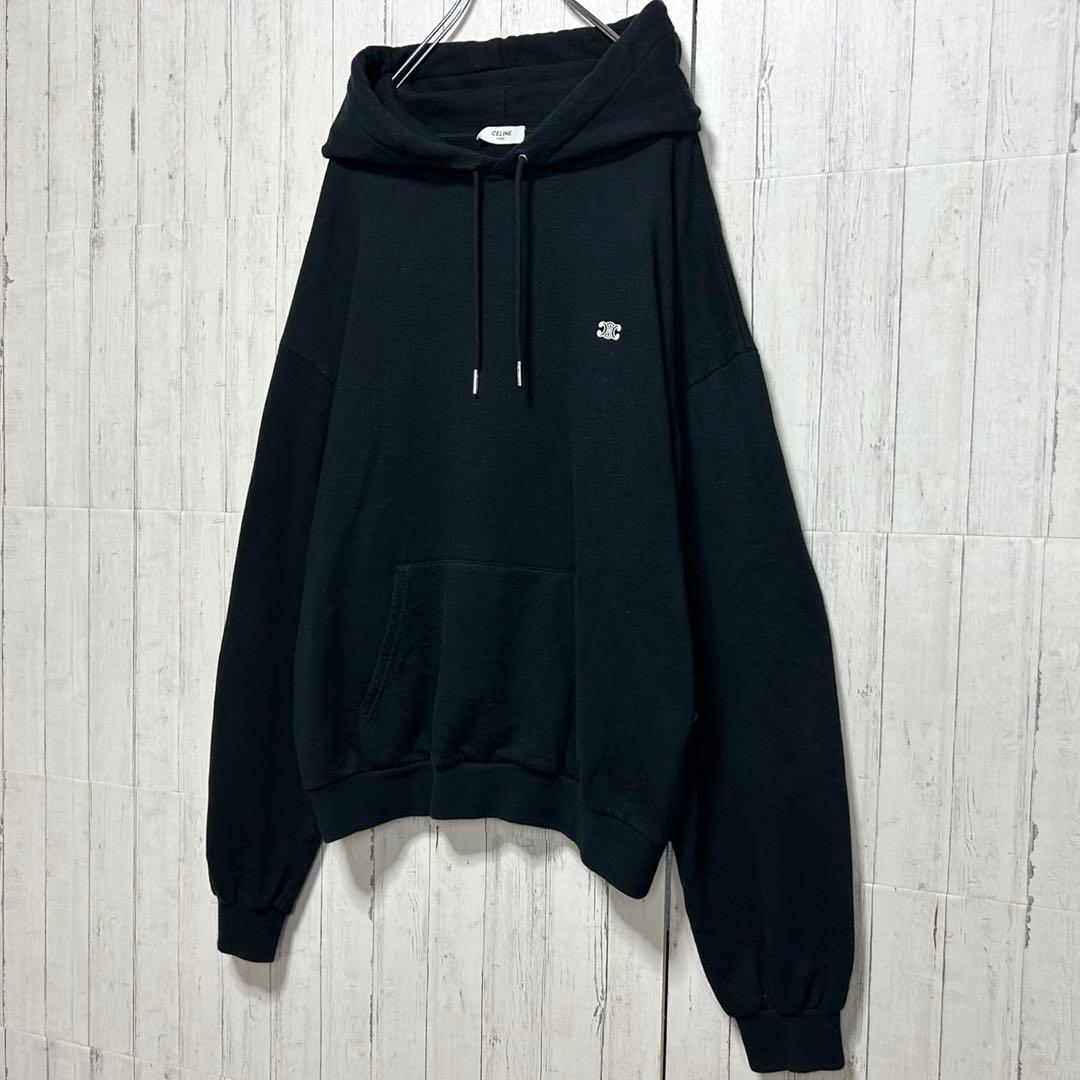 【極美品　BTSテテ着用】　XL セリーヌ　トリオンフ　カシミア混　パーカー　黒