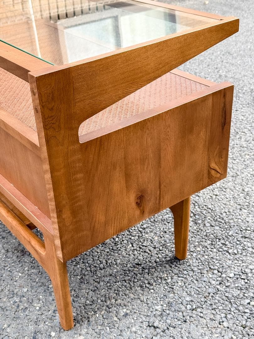 クラッシュゲート CANARIS TVボード 木製×ガラス天板 おしゃれ収納