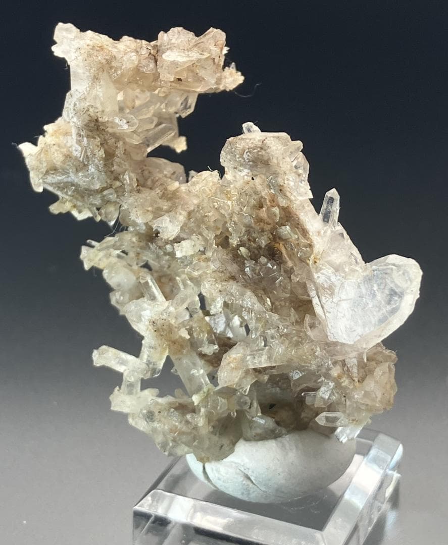 長野県甲武信鉱山　日本式双晶付き水晶クラスター Japantwin　国産水晶