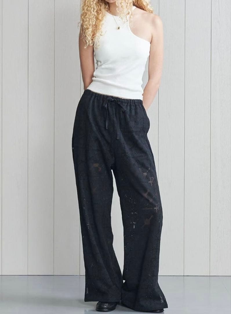 【新品】＜H BEAUTY&YOUTH＞コットンリブ アシンメトリータンクトップ