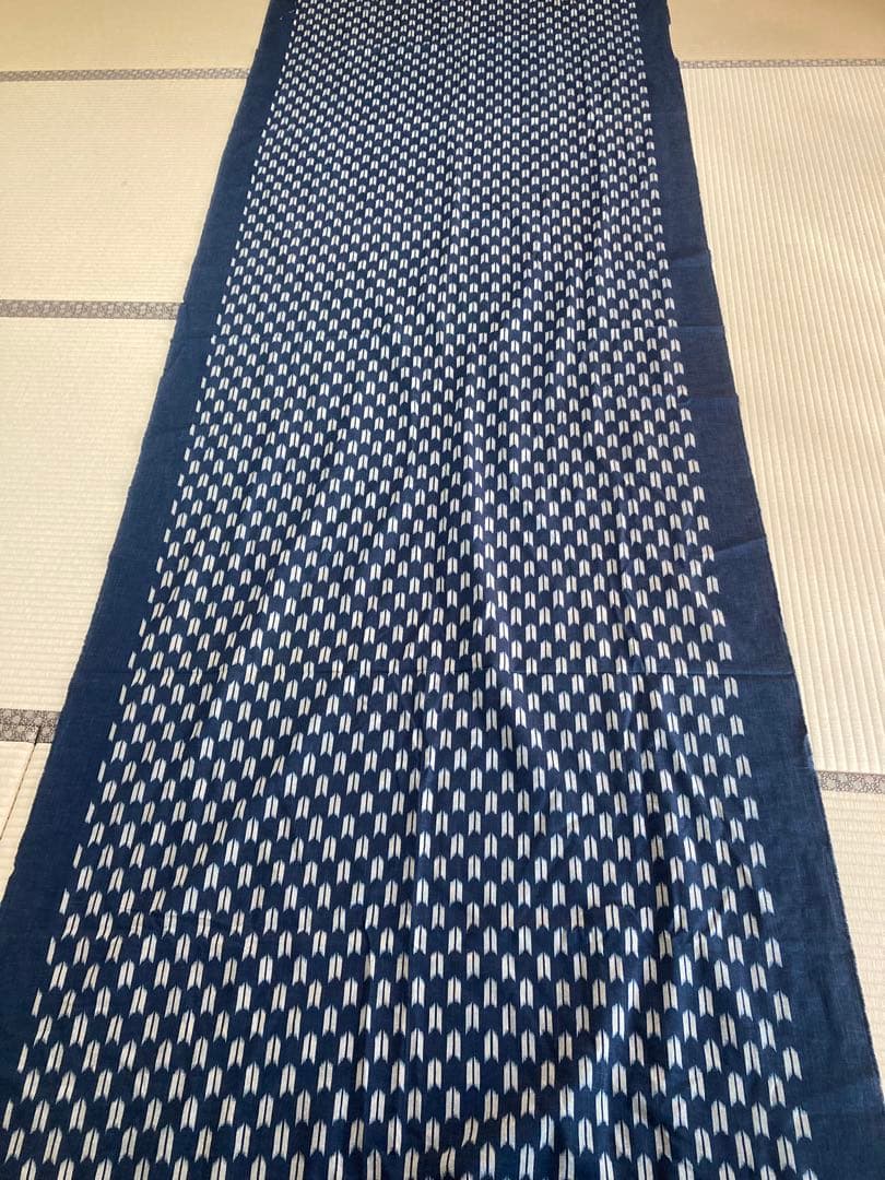 古布矢旗柄布団かすり