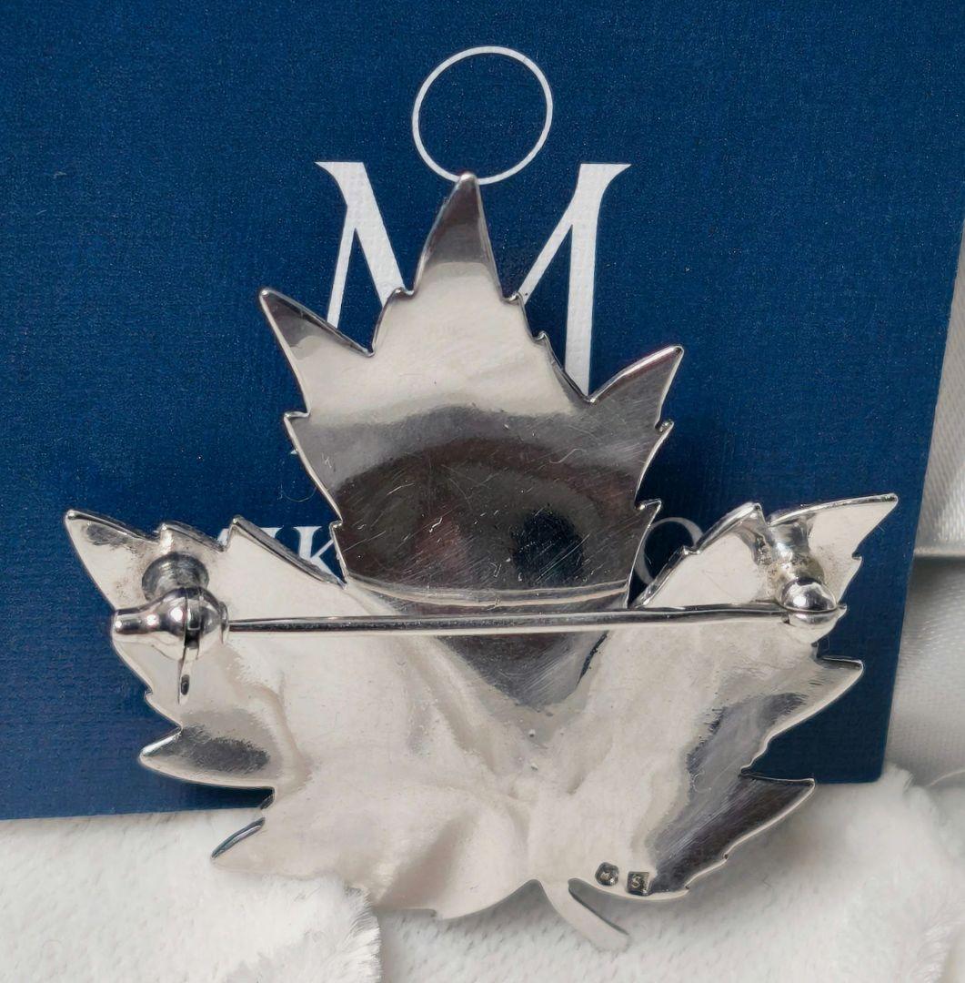 【美品 最高級】ミキモト ブローチ パール リーフ 1珠 皇室御用達 正規品